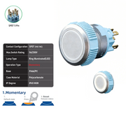 White SPDT Momentary