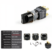 3-Positions SPDT Left Lock Right Reset
