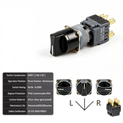 3-Positions DPDT Maintained
