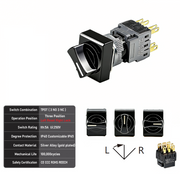 3-Positions TPDT Left Reset Right Lock