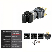 3-Positions SPDT Left Lock Right Reset