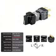 3-Positions SPDT Left Reset Right Lock