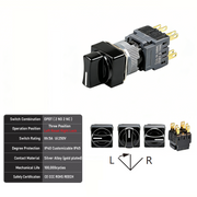 3-Positions DPDT Left Reset Right Lock