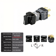 3-Positions TPDT Left Reset Right Lock