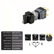 3-Positions DPDT Momentary