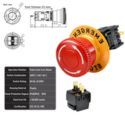 A Type Warning E-stop SPDT