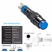 Blue SPDT Momentary