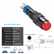 Red SPDT Latching