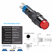 Red SPDT Momentary