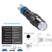 White SPDT Momentary
