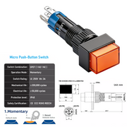 Orange SPDT Momentary