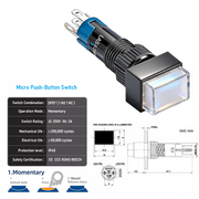 White SPDT Momentary