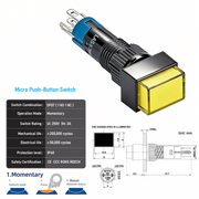 Yellow  SPDT Momentary