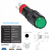 Green  SPDT Latching