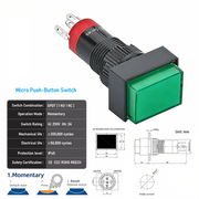 Green SPDT Momentary