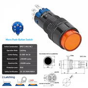 Orange DPDT Latching
