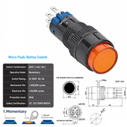 Orange SPDT Momentary