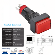Red SPDT Latching
