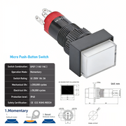 White SPDT Momentary