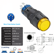 Yellow DPDT Latching