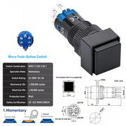 Black DPDT Momentary