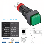 Green SPDT Momentary