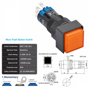 Orange SPDT Momentary