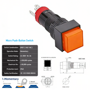Orange SPDT  Momentary