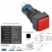 Red SPDT Latching