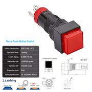 Red SPDT Latching