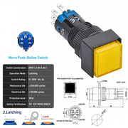 Yellow DPDT Latching