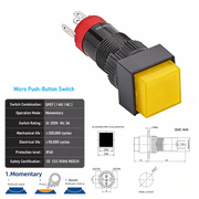 Yellow SPDT Momentary