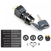 3-Positions DPDT Momentary