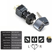 3-Positions TPDT Momentary