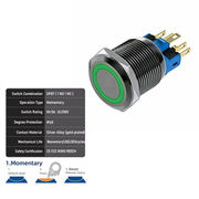 Green SPDT Momentary