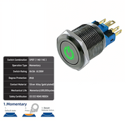 Green SPDT Momentary