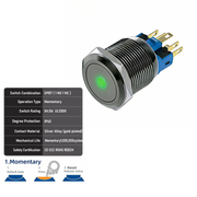 Green SPDT Momentary