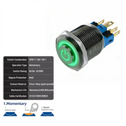 Green SPDT Momentary