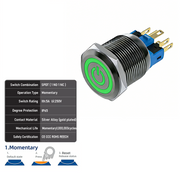 Green SPDT Momentary