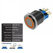 Orange SPDT Momentary