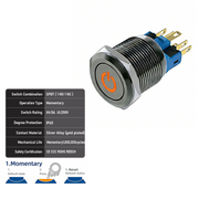 Orange SPDT Momentary