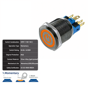 Orange SPDT Momentary