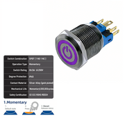 Purple SPDT Momentary