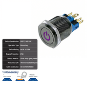 Purple SPDT Momentary