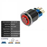 Red SPDT Latching