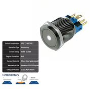 White SPDT Momentary