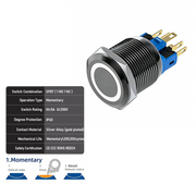 White SPDT Momentary