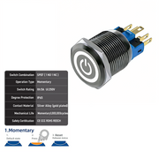 White SPDT Momentary