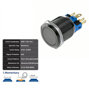 Black SPDT Momentary