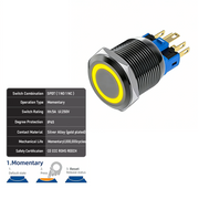 Yellow SPDT Momentary